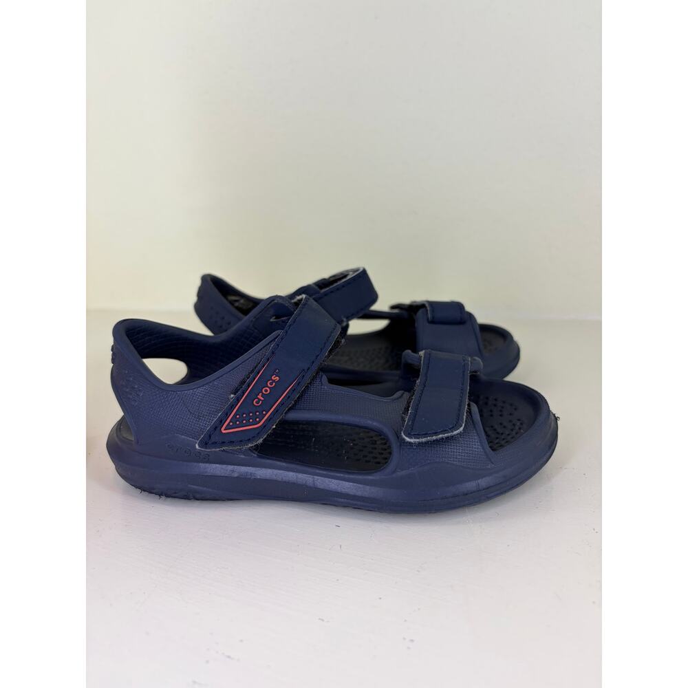 CROCS Boys Navy Blue Sandals size 8